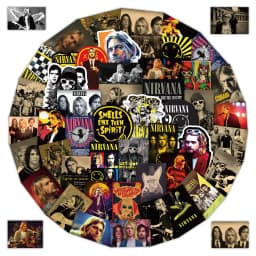 52 Pieces Nirvana Band Stickers - Rock Music Fan Decorative Decals for Laptops, Phone Cases & Guitars Papery Pop Store