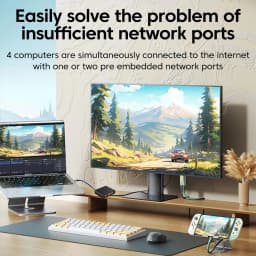 VIKEFON 5-port Gigabit Network Switch Ethernet RJ45 Network Port Network Cable Connection Switch Network Splitter Cable Expander