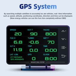 New XS LCD Gauge OBD+GPS Head Up Display Turbo Boost Oil Pressure Oil Temperature G Value Gyroscope Meter LCD Display