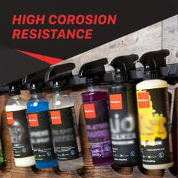 1pc Metal Universal Detail Spray Bottle Holder | Wall-Mounted Black Iron Storage Rack with Multiple Compartments, Spray Bottles