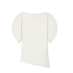 HH Spring Summer Women Casual Asymmetrical T-Shirts Fashion Solid Female O-Neck Short Puff Sleeve Blouse Lady Office Chic Tops