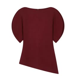 HH Spring Summer Women Casual Asymmetrical T-Shirts Fashion Solid Female O-Neck Short Puff Sleeve Blouse Lady Office Chic Tops