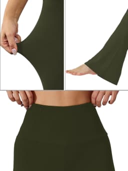 Women's Super Soft Flare Pants High Waisted Tummy Control Workout Yoga Leggings Bell Bottoms
