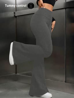 Women's Super Soft Flare Pants High Waisted Tummy Control Workout Yoga Leggings Bell Bottoms