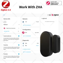 Zigbee 3.0 Door Sensor Window Sensor Contact Sensor Zigbee Hub Required Work with Home Assistant Yandex Alexa ZHA Zigbee2MQTT