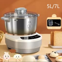 Dough Kneading Machine 5L 7L Dough Maker Electric Kneading Machine Dough Mixer with Fermentation Function Stainless Steel