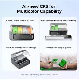 Creality K2 Plus Combo 3D Printer Multi Color Printing with New CFS Max 600mm/s Printing Speed Full-auto Leveling