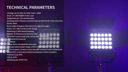 4in1 Flights Case with 24x18W RGBWA UV 6 in 1 Outdoor Waterproof Stage Light LED Square Par Light DJ DMX Disco Equipment Bar