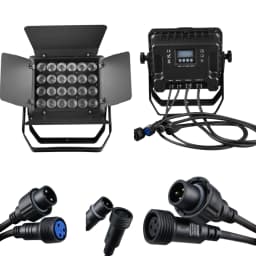 4in1 Flights Case with 24x18W RGBWA UV 6 in 1 Outdoor Waterproof Stage Light LED Square Par Light DJ DMX Disco Equipment Bar