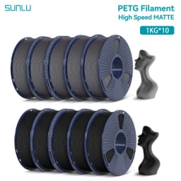 SUNLU 10KG High Speed Matte PETG Filament 1.75mm 1kg Spool (2.2lbs) High Speed Printing Filament Fit Most FDM Printer