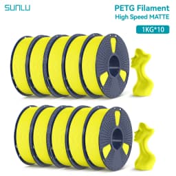 SUNLU 10KG High Speed Matte PETG Filament 1.75mm 1kg Spool (2.2lbs) High Speed Printing Filament Fit Most FDM Printer