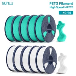 SUNLU 10KG High Speed Matte PETG Filament 1.75mm 1kg Spool (2.2lbs) High Speed Printing Filament Fit Most FDM Printer