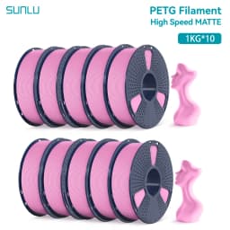 SUNLU 10KG High Speed Matte PETG Filament 1.75mm 1kg Spool (2.2lbs) High Speed Printing Filament Fit Most FDM Printer