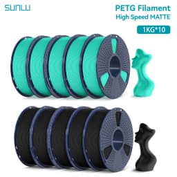 SUNLU 10KG High Speed Matte PETG Filament 1.75mm 1kg Spool (2.2lbs) High Speed Printing Filament Fit Most FDM Printer