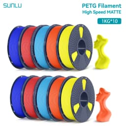 SUNLU 10KG High Speed Matte PETG Filament 1.75mm 1kg Spool (2.2lbs) High Speed Printing Filament Fit Most FDM Printer