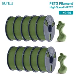 SUNLU 10KG High Speed Matte PETG Filament 1.75mm 1kg Spool (2.2lbs) High Speed Printing Filament Fit Most FDM Printer