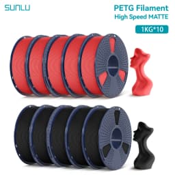 SUNLU 10KG High Speed Matte PETG Filament 1.75mm 1kg Spool (2.2lbs) High Speed Printing Filament Fit Most FDM Printer
