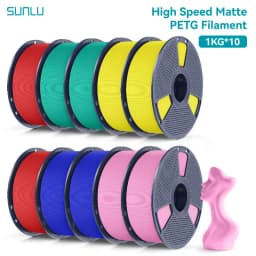 SUNLU 10KG high speed Matte PETG Filament 1.75mm - Ultra-Fast 600mm/s Printing,No Stringing,PETG for Creality,Prusa, Bambu Lab
