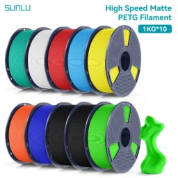 SUNLU 10KG high speed Matte PETG Filament 1.75mm - Ultra-Fast 600mm/s Printing,No Stringing,PETG for Creality,Prusa, Bambu Lab