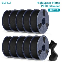 SUNLU 10KG high speed Matte PETG Filament 1.75mm - Ultra-Fast 600mm/s Printing,No Stringing,PETG for Creality,Prusa, Bambu Lab