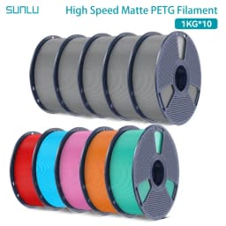SUNLU 10KG high speed Matte PETG Filament 1.75mm - Ultra-Fast 600mm/s Printing,No Stringing,PETG for Creality,Prusa, Bambu Lab