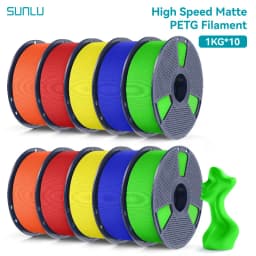 SUNLU 10KG high speed Matte PETG Filament 1.75mm - Ultra-Fast 600mm/s Printing,No Stringing,PETG for Creality,Prusa, Bambu Lab