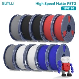 SUNLU 10KG high speed Matte PETG Filament 1.75mm - Ultra-Fast 600mm/s Printing,No Stringing,PETG for Creality,Prusa, Bambu Lab
