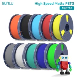 SUNLU 10KG high speed Matte PETG Filament 1.75mm - Ultra-Fast 600mm/s Printing,No Stringing,PETG for Creality,Prusa, Bambu Lab