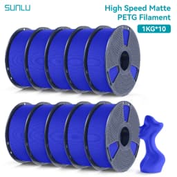 SUNLU 10KG high speed Matte PETG Filament 1.75mm - Ultra-Fast 600mm/s Printing,No Stringing,PETG for Creality,Prusa, Bambu Lab