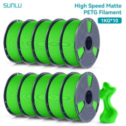 SUNLU 10KG high speed Matte PETG Filament 1.75mm - Ultra-Fast 600mm/s Printing,No Stringing,PETG for Creality,Prusa, Bambu Lab