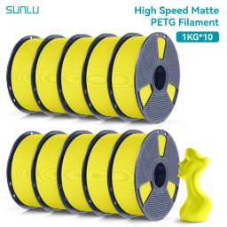 SUNLU 10KG high speed Matte PETG Filament 1.75mm - Ultra-Fast 600mm/s Printing,No Stringing,PETG for Creality,Prusa, Bambu Lab