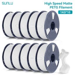 SUNLU 10KG high speed Matte PETG Filament 1.75mm - Ultra-Fast 600mm/s Printing,No Stringing,PETG for Creality,Prusa, Bambu Lab