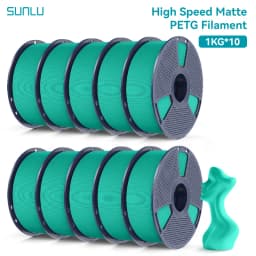 SUNLU 10KG high speed Matte PETG Filament 1.75mm - Ultra-Fast 600mm/s Printing,No Stringing,PETG for Creality,Prusa, Bambu Lab