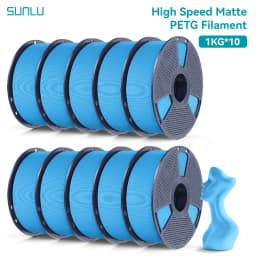 SUNLU 10KG high speed Matte PETG Filament 1.75mm - Ultra-Fast 600mm/s Printing,No Stringing,PETG for Creality,Prusa, Bambu Lab