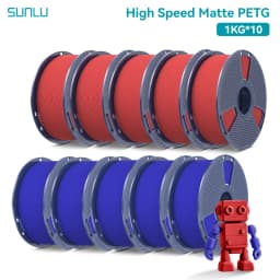 SUNLU 10KG high speed Matte PETG Filament 1.75mm - Ultra-Fast 600mm/s Printing,No Stringing,PETG for Creality,Prusa, Bambu Lab
