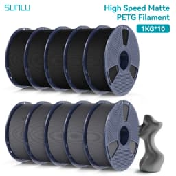 SUNLU 10KG high speed Matte PETG Filament 1.75mm - Ultra-Fast 600mm/s Printing,No Stringing,PETG for Creality,Prusa, Bambu Lab