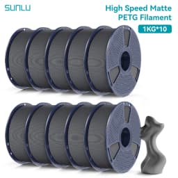 SUNLU 10KG high speed Matte PETG Filament 1.75mm - Ultra-Fast 600mm/s Printing,No Stringing,PETG for Creality,Prusa, Bambu Lab