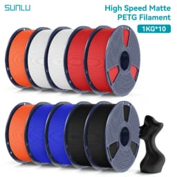 SUNLU 10KG high speed Matte PETG Filament 1.75mm - Ultra-Fast 600mm/s Printing,No Stringing,PETG for Creality,Prusa, Bambu Lab