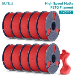 SUNLU 10KG high speed Matte PETG Filament 1.75mm - Ultra-Fast 600mm/s Printing,No Stringing,PETG for Creality,Prusa, Bambu Lab