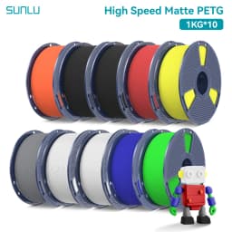 SUNLU 10KG high speed Matte PETG Filament 1.75mm - Ultra-Fast 600mm/s Printing,No Stringing,PETG for Creality,Prusa, Bambu Lab