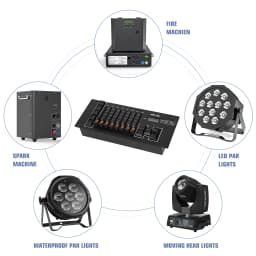Datewink Mini Console DMX Controller Channel Stage Light Controller For Moving Head LED Par Lights DJ Disco Party Club Equipment