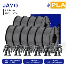 JAYO 10 Rolls 3D PETG/PLA/PLA PLUS/PLA Meta/ PLA Matte Printer Filament 1.75mm 100% No Bubble non-toxic 3D Printing Materials
