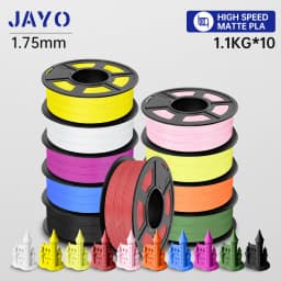 JAYO 10 Rolls 3D PETG/PLA/PLA PLUS/PLA Meta/ PLA Matte Printer Filament 1.75mm 100% No Bubble non-toxic 3D Printing Materials