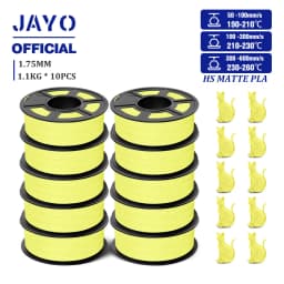 JAYO High Speed Matte PLA 3D Filament 1.75MM PLA Classic 3D Printer Filament 10Rolls Neatly Wound High Toughness Matte Filament