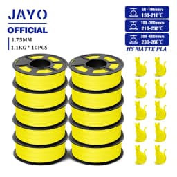JAYO High Speed Matte PLA 3D Filament 1.75MM PLA Classic 3D Printer Filament 10Rolls Neatly Wound High Toughness Matte Filament