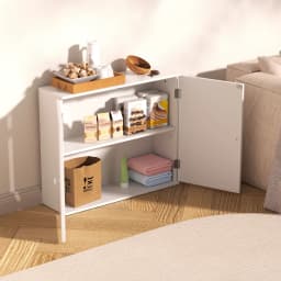 Kitchen Storage Cabinet 3 Hole Height Design and 2 Placement Methods Bathroom Wall Cabinet Modern Widened Design Large Capacity