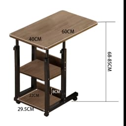 【Breeins】Height Adjustable Mobile Table Overbed Desk with Wheels