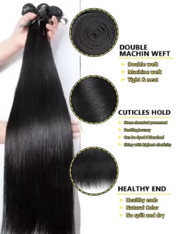30 40 Inch Bone Straight Bundles Deal Brazilian Virgin Human Hair 3 4 Bundles Raw Hair Extensions Natural Color Remy