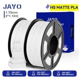 JAYO 2 Rolls 3D High Speed Matte PLA Printer Filament 1.75mm Neatly Wound PLA Filament with Matte Finish Print with 99% FDM 3D