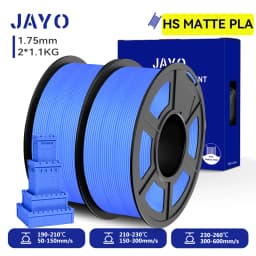 JAYO 2 Rolls 3D High Speed Matte PLA Printer Filament 1.75mm Neatly Wound PLA Filament with Matte Finish Print with 99% FDM 3D